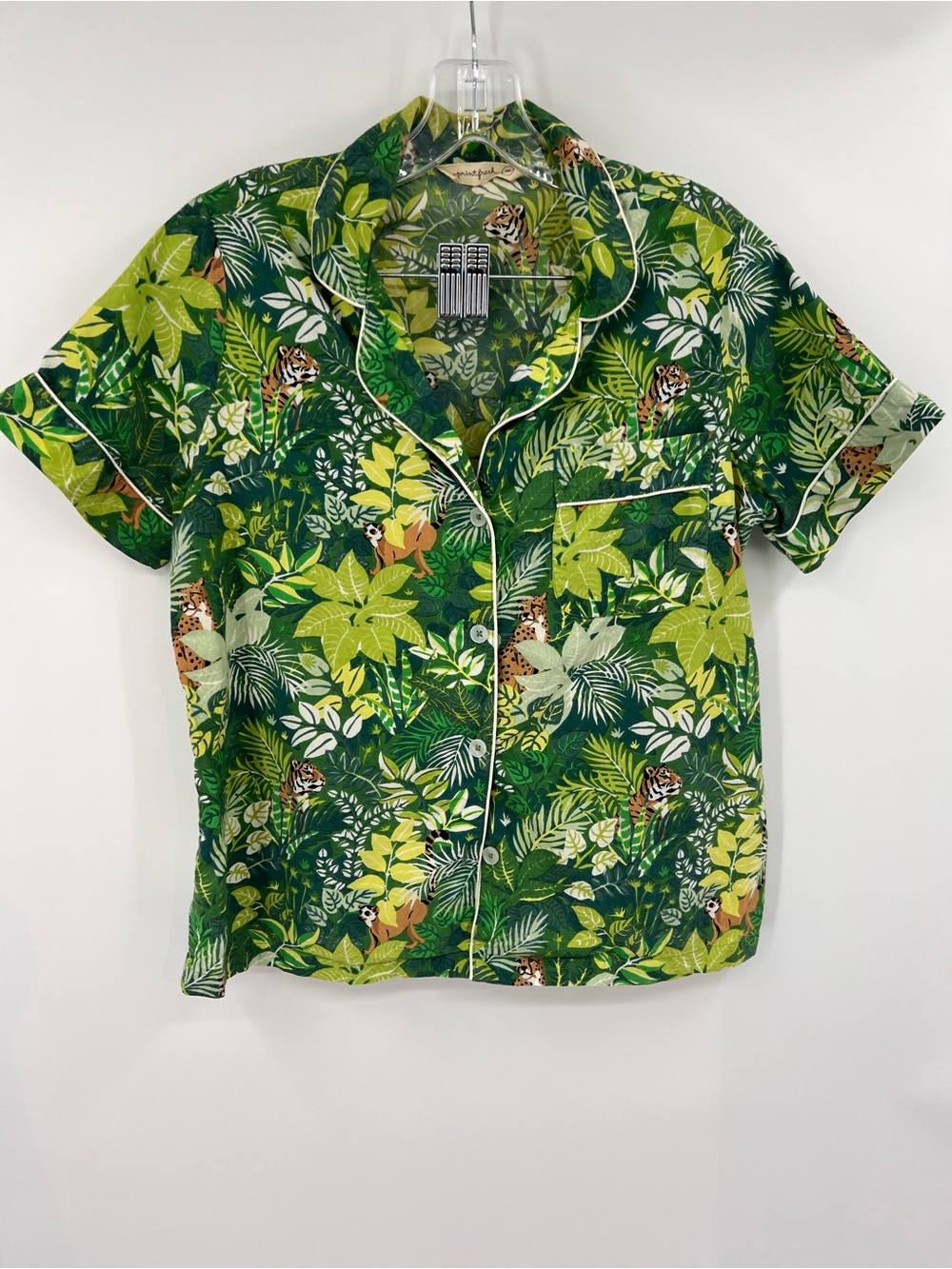 Printfresh Jungle oasis animal print PJ top X-Small